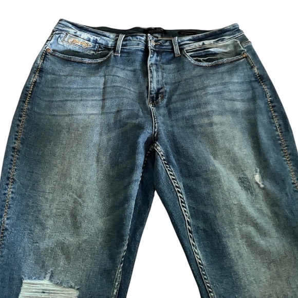 Judy Blue Boyfriend Jeans Sz 22W Straight Leg Medium Stretch Relaxed Plus Size - Picture 2 of 6